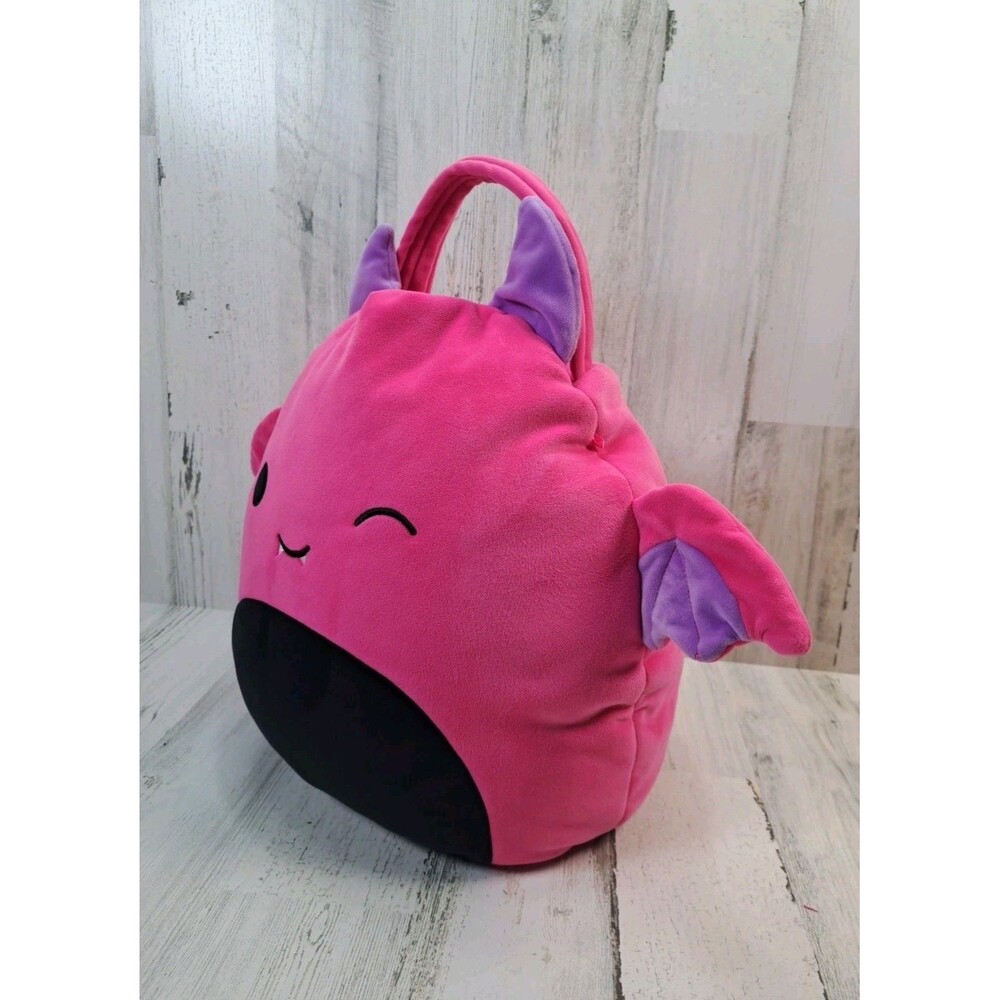 Squishmallows Plush Wakisha The Pink Devil Bat 16” Treat Pail Easter Basket Gift - Picture 3 of 11